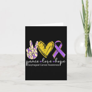 Cartão Peace Love Hope Esofágica Cancer Awarness Visto P