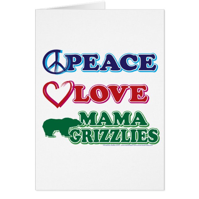 Cartão Peace-Love-Mama-Grizzlies (Frente)