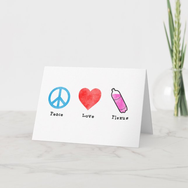 Cartão Peace Love Plexus (Frente)