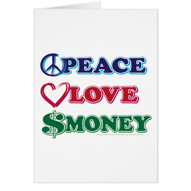 Cartão Peace-Love-Wall-Money (Frente)