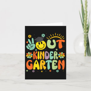 Cartão Peace Out Kindergarten Cl De 2025 Adeus Graduati