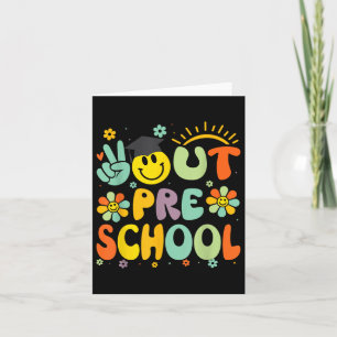 Cartão Peace Out Preschool Cl De 2025 Goodbye Graduation
