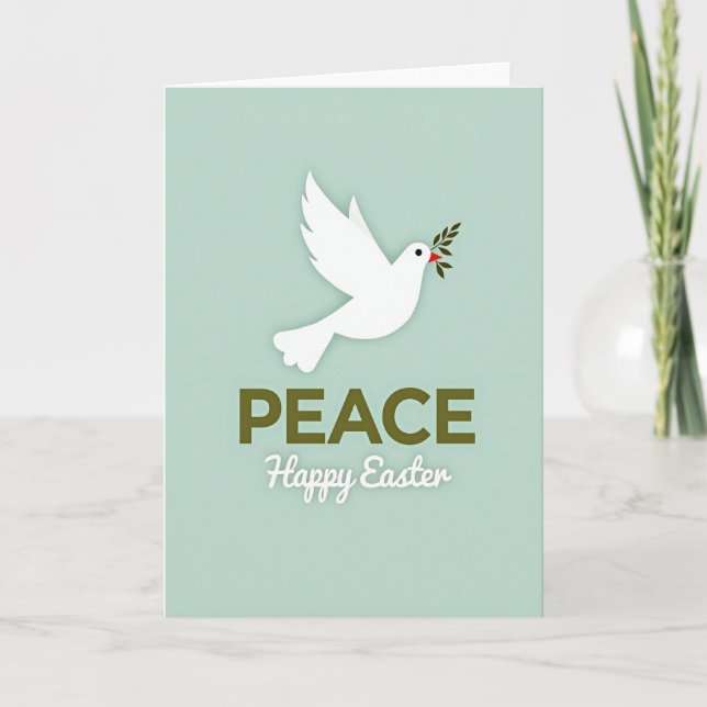 Cartão Peaceful Dove Holiday Card (Frente)