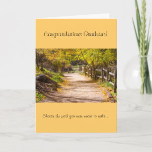 Cartão Peaceful Path Graduation Greeting Card