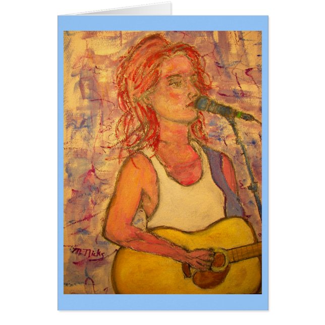 Cartão PeaceLove Acoustic Girl (Frente)