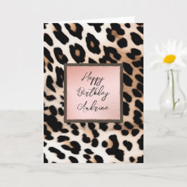 Cartão Peach Black Cream Lepard