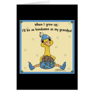 Cartão Peachick Handsome como o vovô