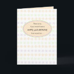 Cartão Peachy do aniversário de 40 anos para ela<br><div class="desc">Apenas um cumprimento doce do aniversário para a família ou os amigos. Veja este design em idades do marco miliário cada 5 anos de de 40 a 100 em Zigglets aqui em Zazzle.  Há uma hiperligação directa abaixo.</div>