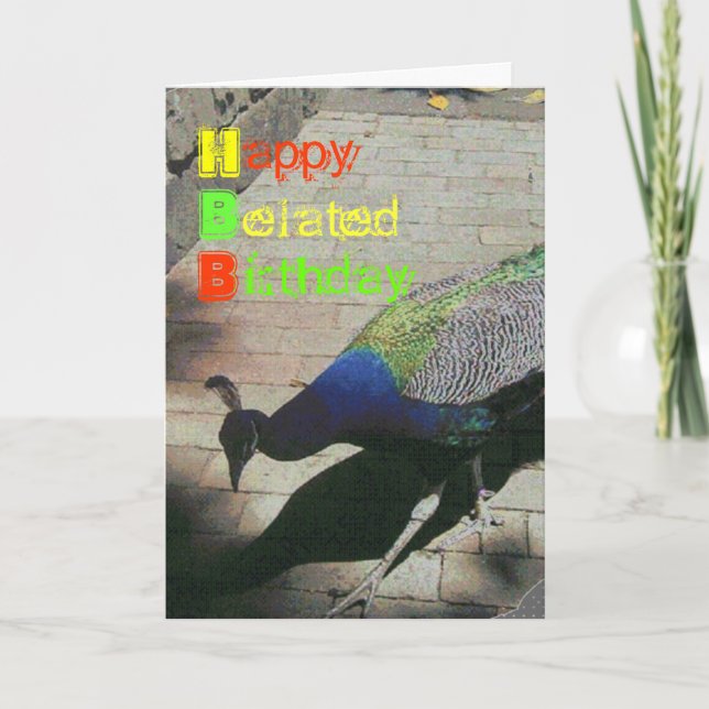 Cartão Peacock (Frente)