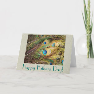 Cartão Peacock Feathers Fathers Day Card
