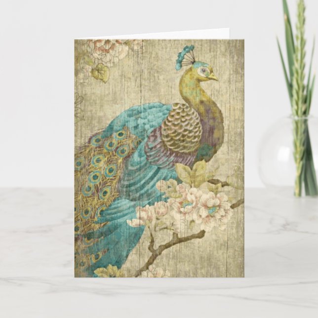 Cartão Peacock - Greeting Card (Frente)
