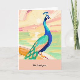 Cartão peacock happy birthday