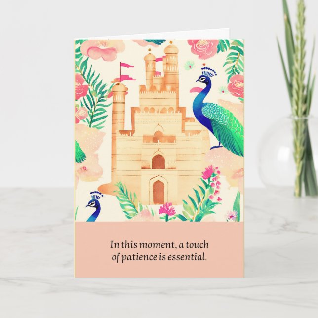 Cartão peacock message happy birthday (Frente)