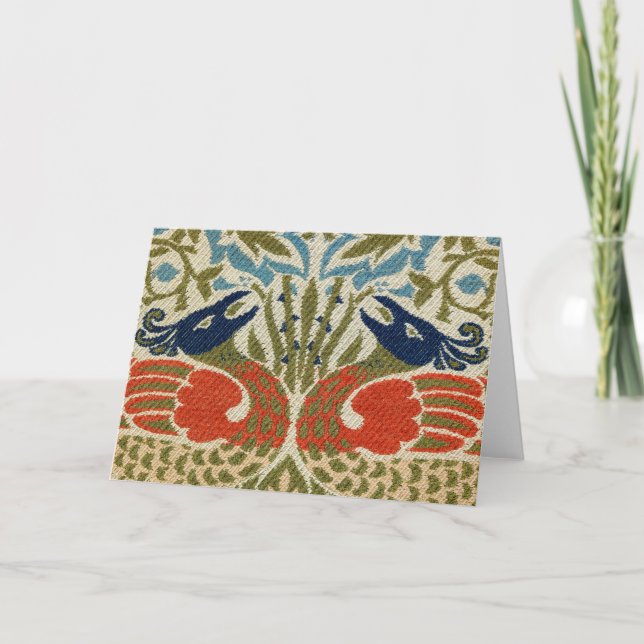 Cartão Peacock, William Morris (Frente)