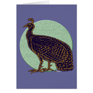 Cartão Peafowl: Congo Impressionista Hen