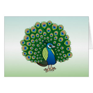 Cartão Peafowl indiano