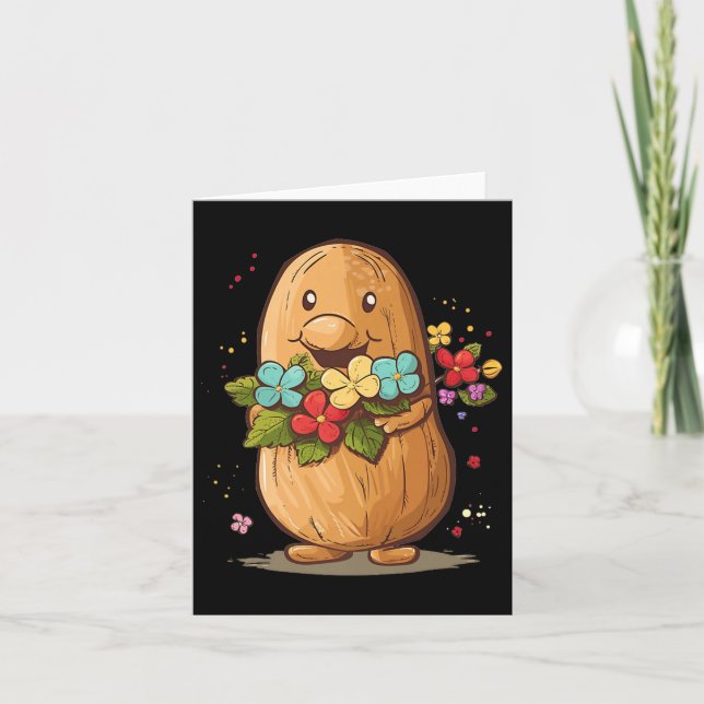 Cartão Peanut Escolhe Flores Para Rapazes E Meninas (Frente)