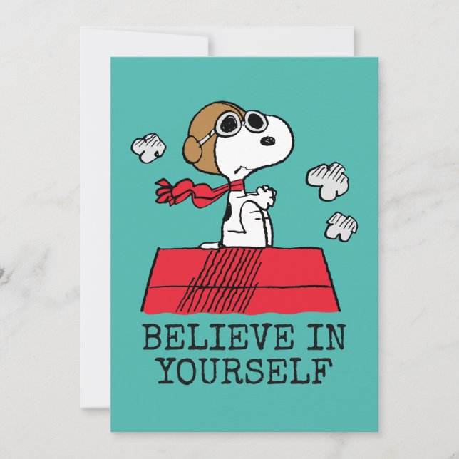 Cartão Peanuts | Snoopy the Flying Ace (Frente)