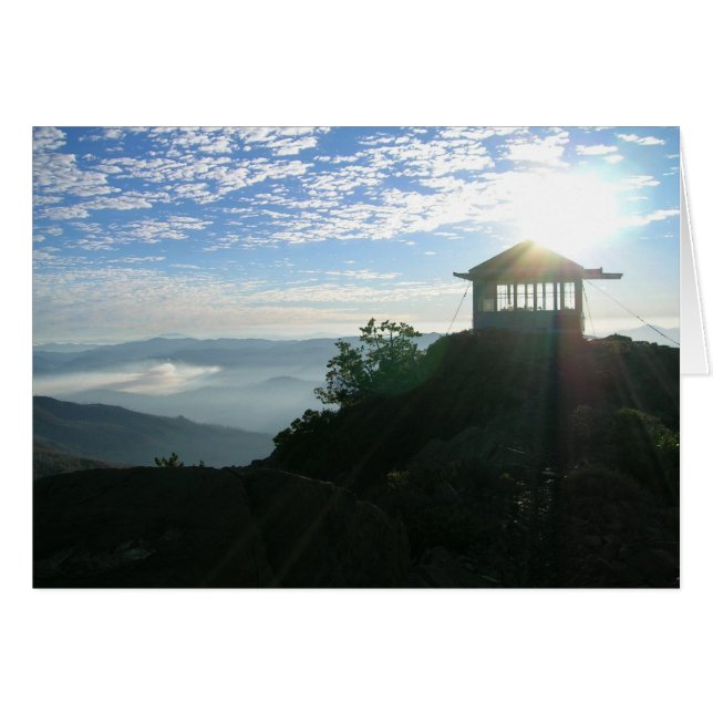 Cartão Pearsoll Peak FIre Lookout Oregon (Frente Horizontal)