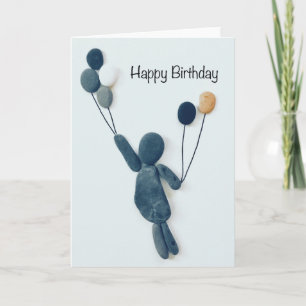 Cartão Pebble art birthday card
