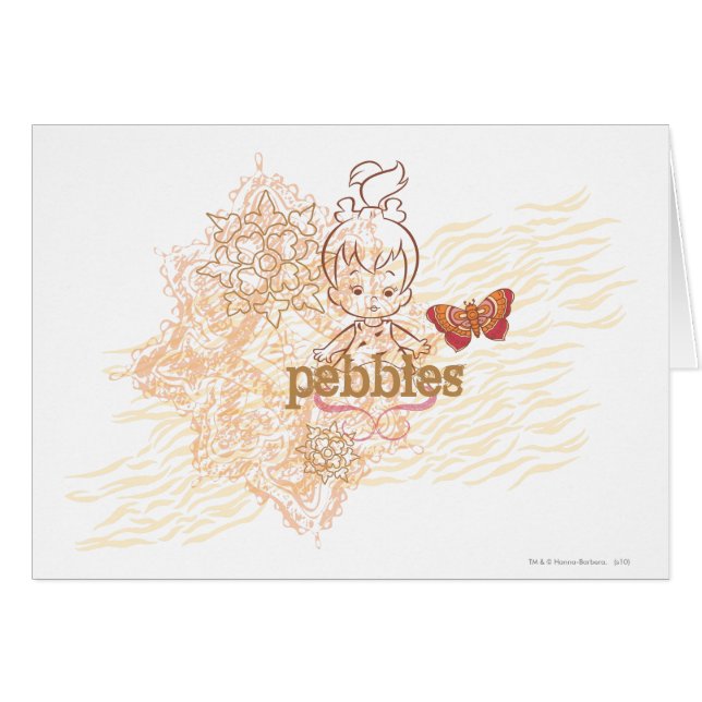 Cartão PEBBLES™ Sandy Design (Frente Horizontal)
