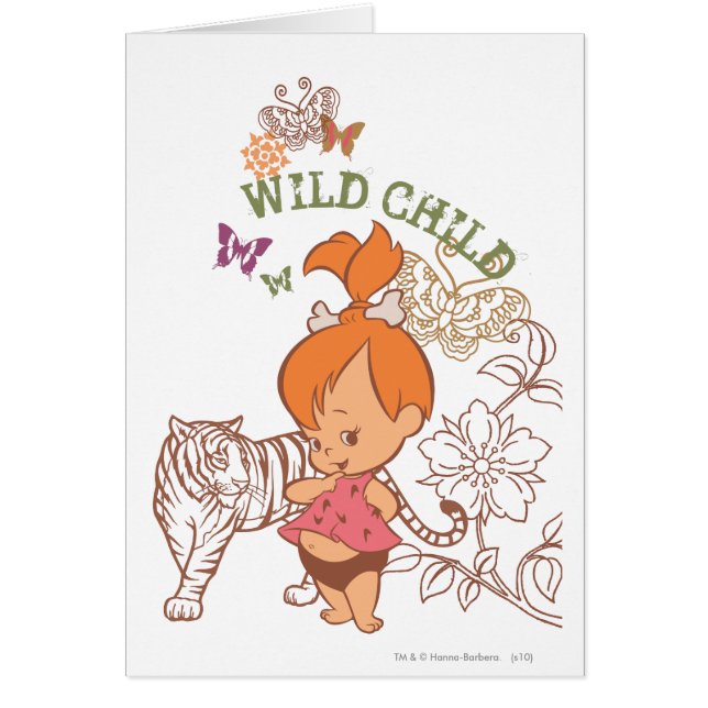 Cartão PEBBLES™ Wild Child (Frente)