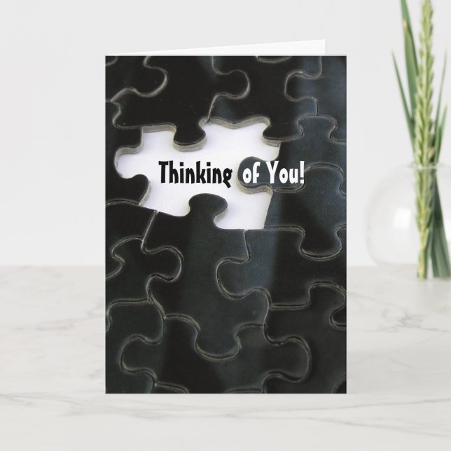 Cartão Peça de Quebra-cabeça ausente (Frente)