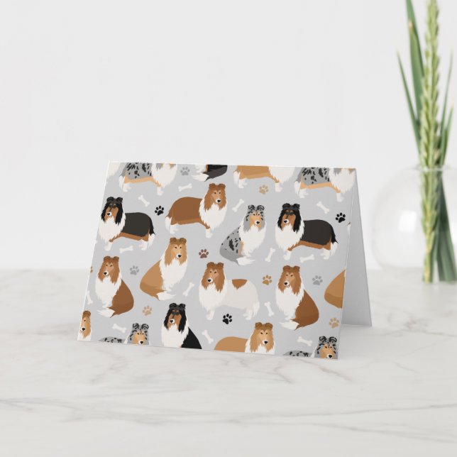 Cartão Peças Collie e Placa Ossada (Frente)