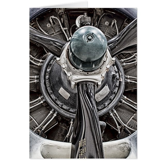 Cartão Peças do avião Vintage (Frente)