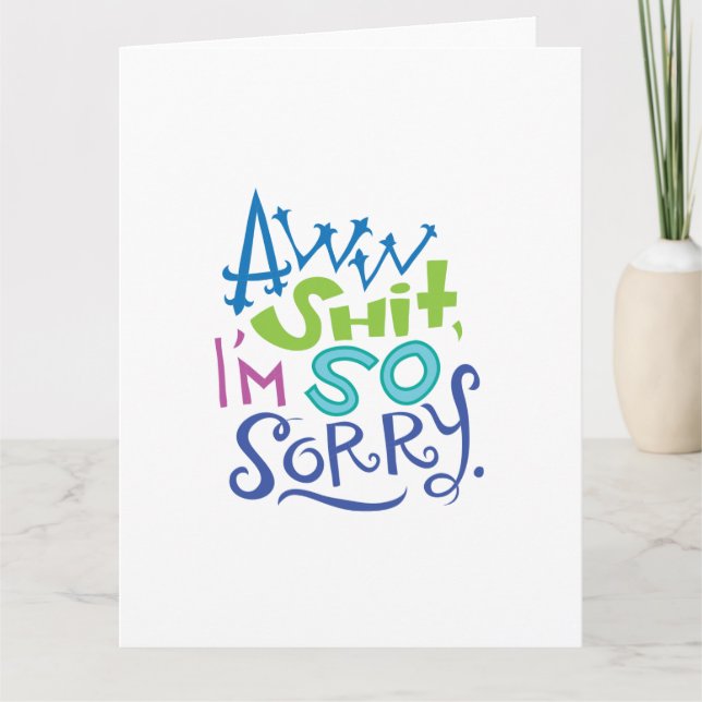 Cartão Peço desculpa (Frente)