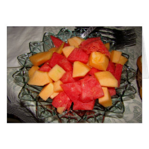 Cartão Pedaços do melão & grupo do pátio