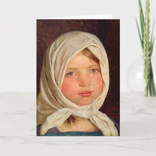 Cartão Peder Severin Kroyer - Menina de Hornbaek (Frente)