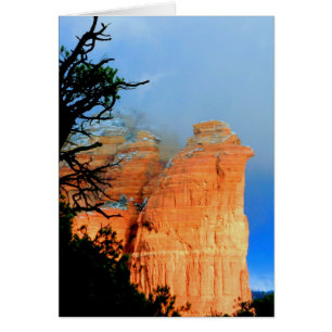 Cartão Pedra de Coffeepot na neve