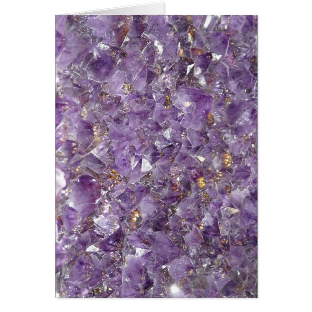 Cartão Pedra de cristal violeta da gem Ametyst (Frente)