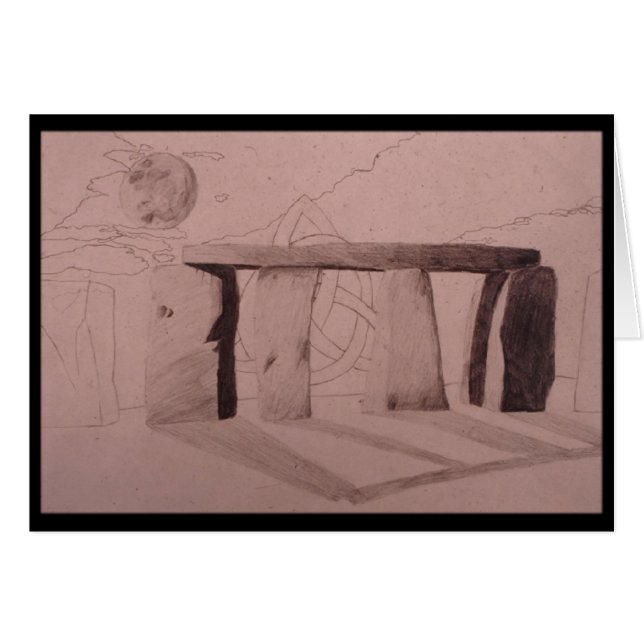 Cartão Pedras eretas (Frente Horizontal)