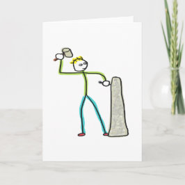 Cartão Pedreiro Stickman