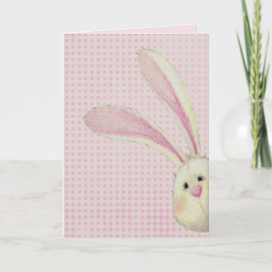 Cartão Peeking Easter Bunny Em Gingham