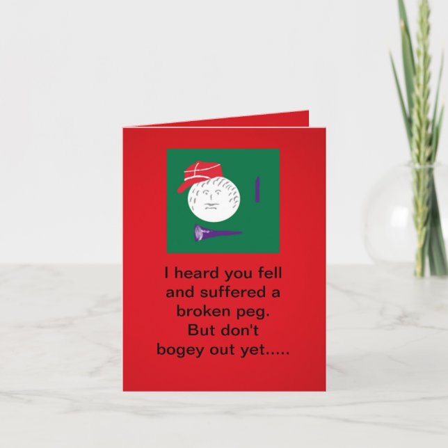 Cartão Peg de Golfe Quebrado (Frente)