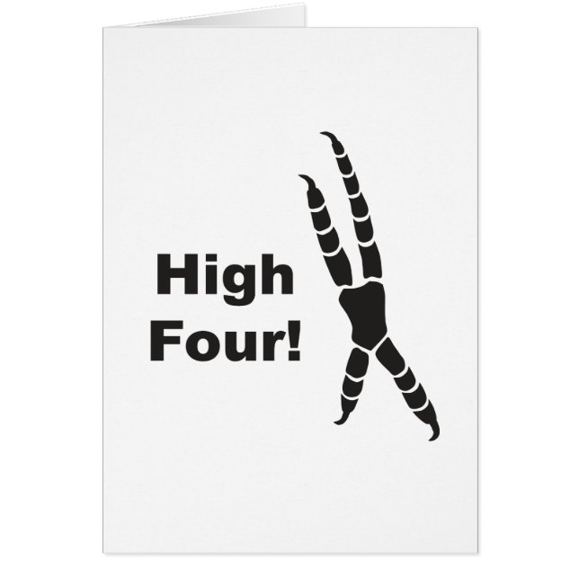 Cartão Pegada alta de quatro papagaios (elevação cinco) (Frente)