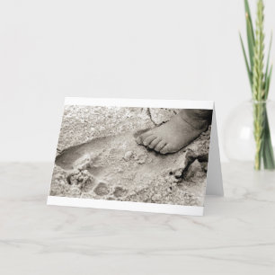 Cartão Pegada do pai