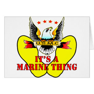 Cartão Pegadas amarelas da USMC É uma coisa marinha