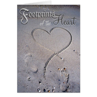 Cartão Pegadas do Coração