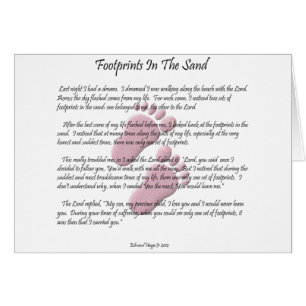 Cartão Pegadas na areia