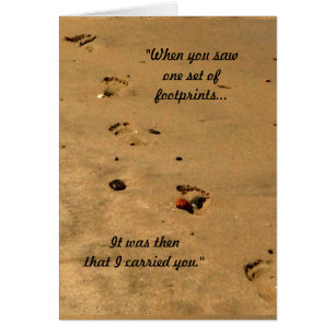 Cartão Pegadas na areia