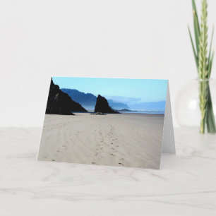 Cartão Pegadas Na Areia