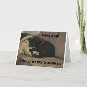 CARTÃO PEGANDO UM NAP PARA QUE EU POSSA "CELEBRAR MAIS TA