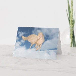 Cartão Pegasus Looking Down Through Clouds