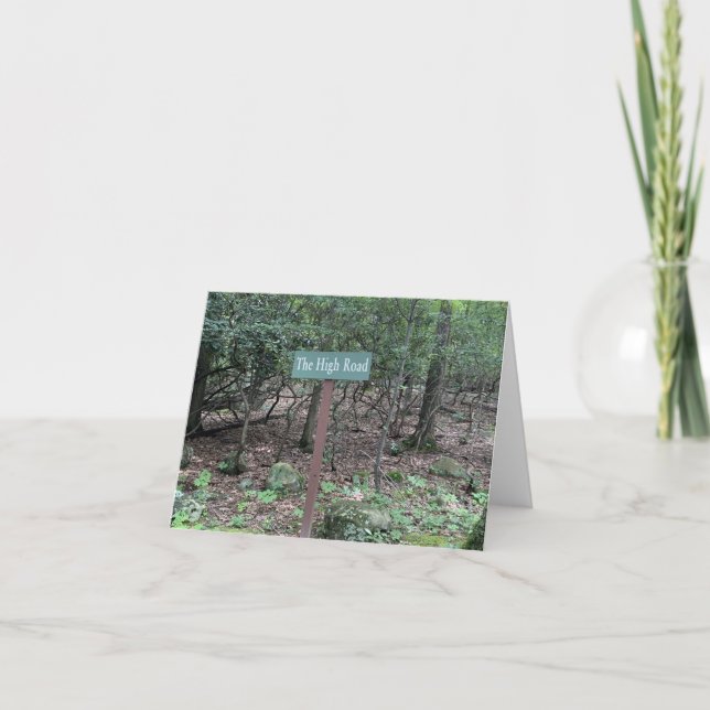 Cartão Pegue sempre a estrada alta (Frente)