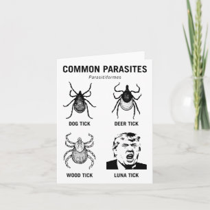 Cartão Peito De Luna De Parasita Comum Engraçado Anti-Tru