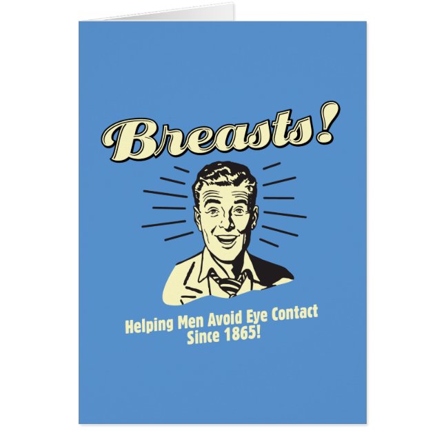 Cartão Peitos: Ajudando A Evitar Contato Ocular (Frente)
